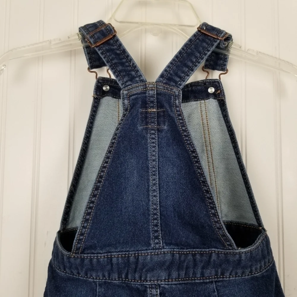 Denim Bib Pinafore Dress Skirtall Gap Kids Small 6/7 Regular Blue Button Front